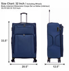 American Traveller 4 Piece Soft side Luggage Set Navy image 14