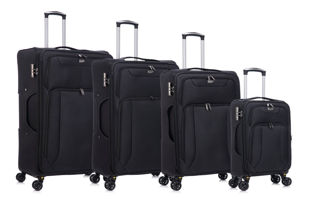 American Traveller 4 Piece Soft side Luggage Set BLK image 1
