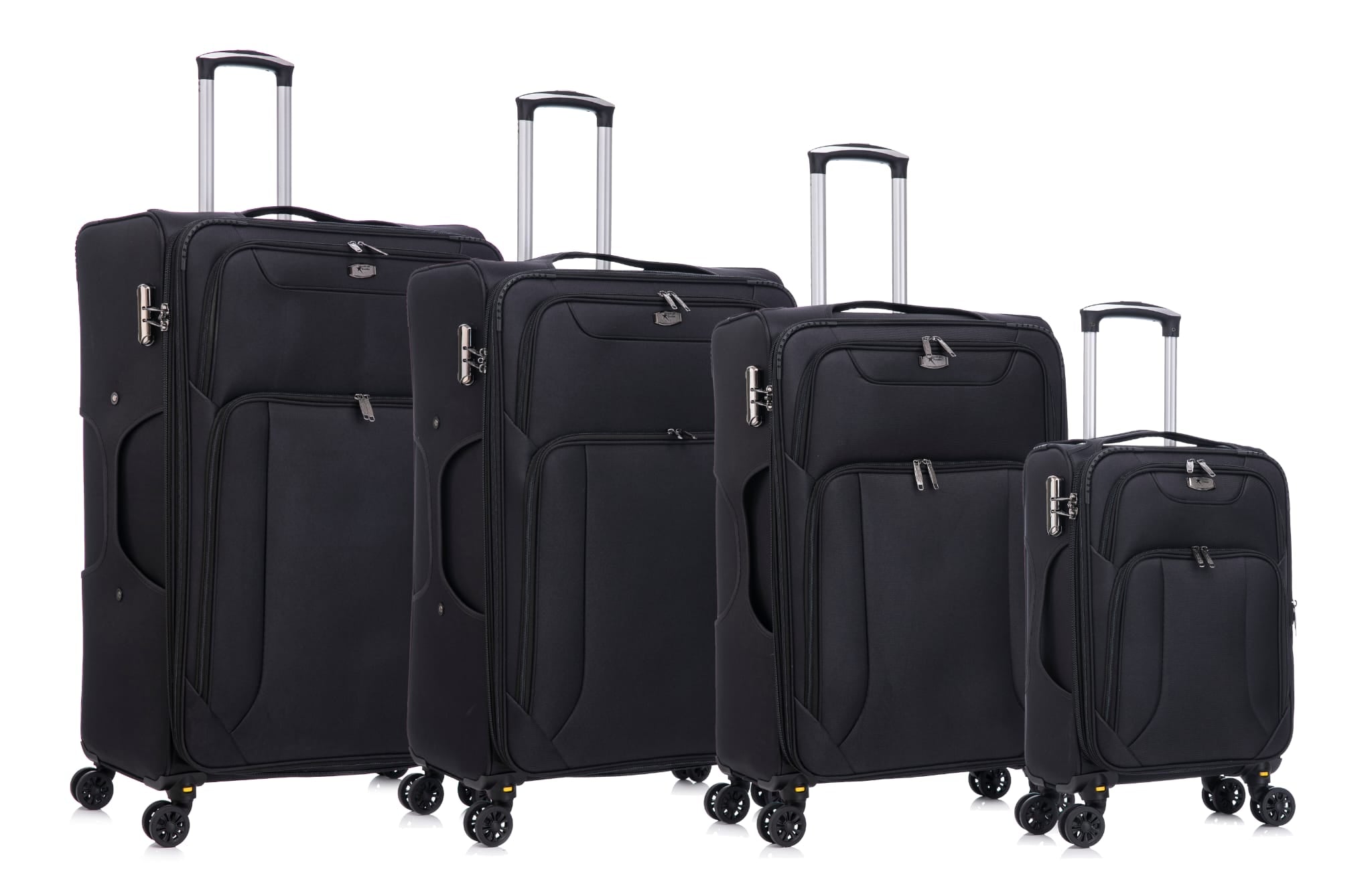 American Traveller 4 Piece Soft side Luggage Set BLK image 1