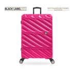 Tucci Italian 2pcs Hard side Luggage Set 28" checked + 20"Carry on Fuschia image 1