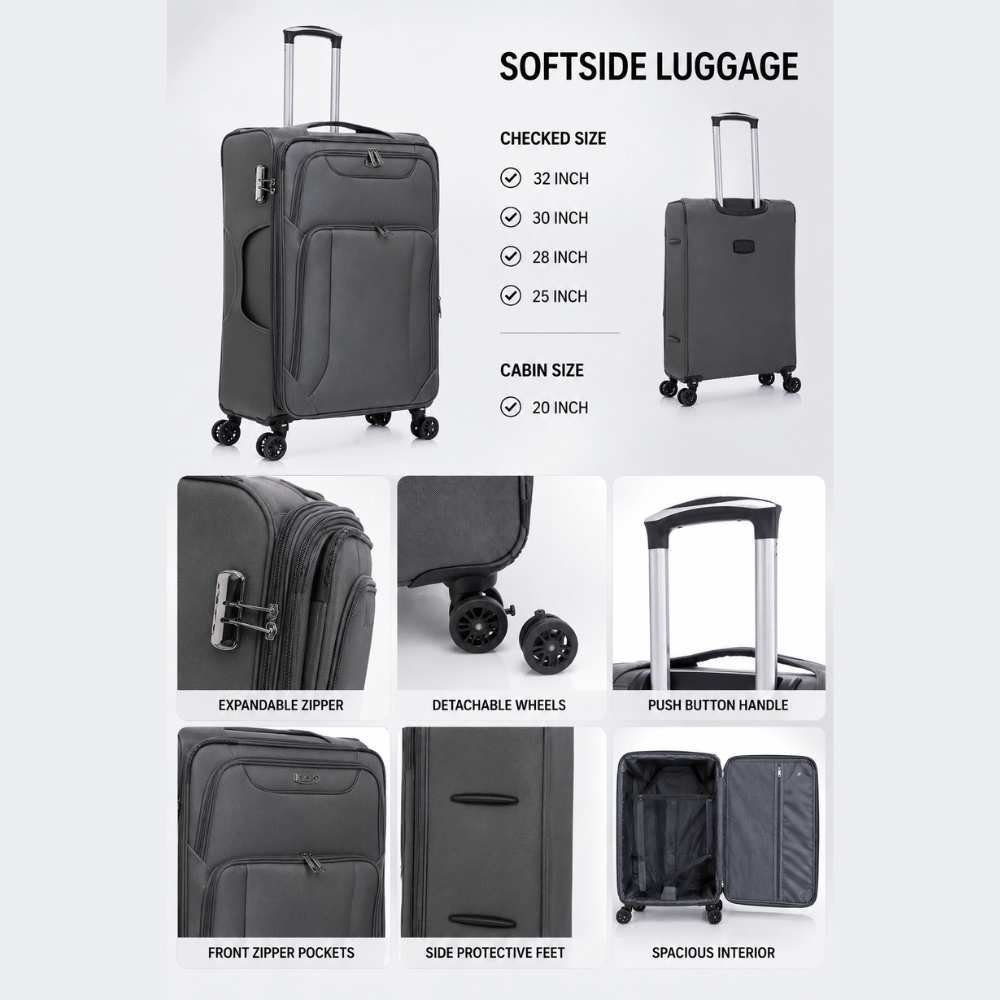 American Traveller Soft Side Luggage Set of 3