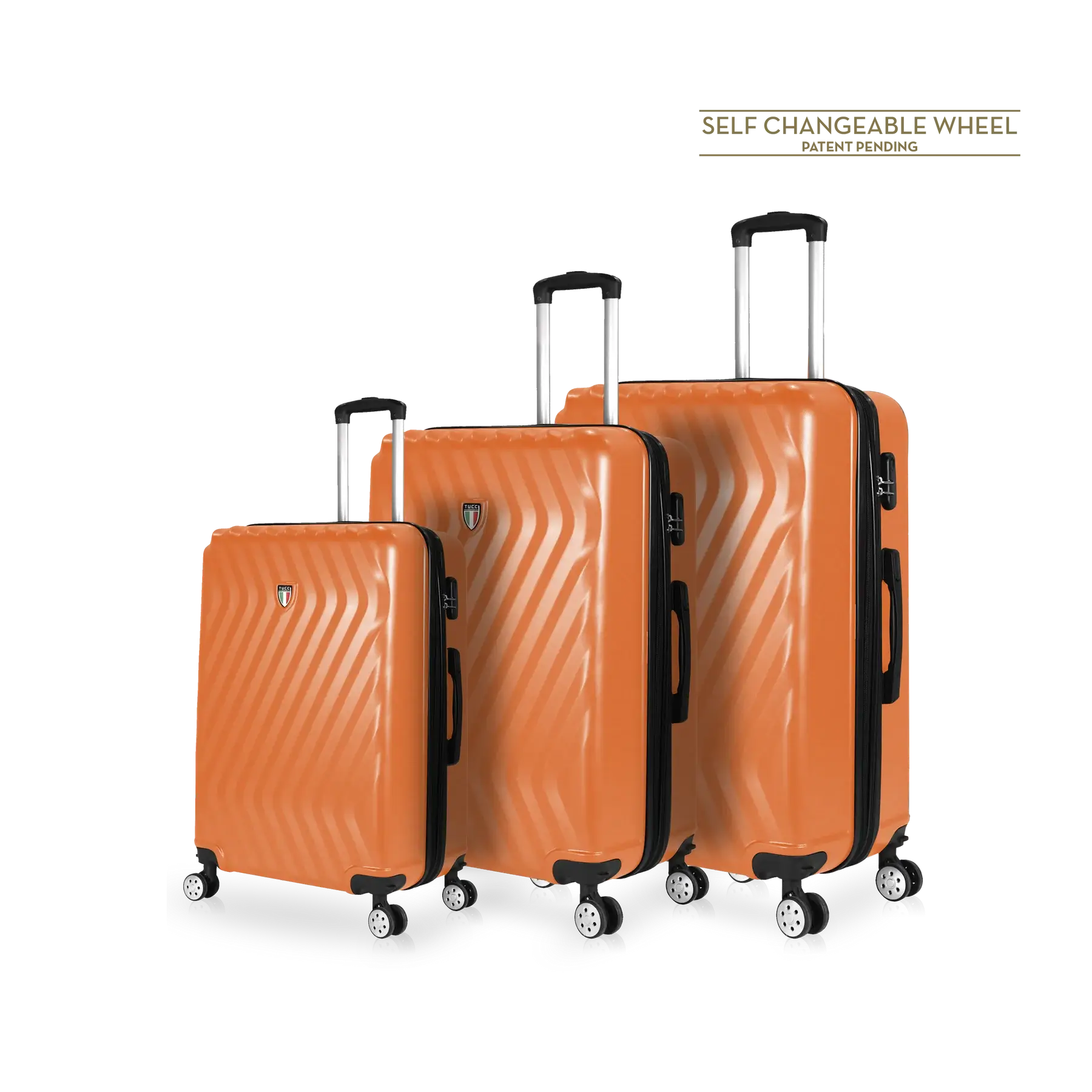 TUCCI Italy MUTEVOLE 3 Piece (20", 28", 30") Detachable Spinner Wheel Suitcase Set image 0