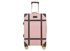 TUCCI Italy Legato Vinchic Vintage Luggage Suitcase Set - Pink/Brown, 24" image