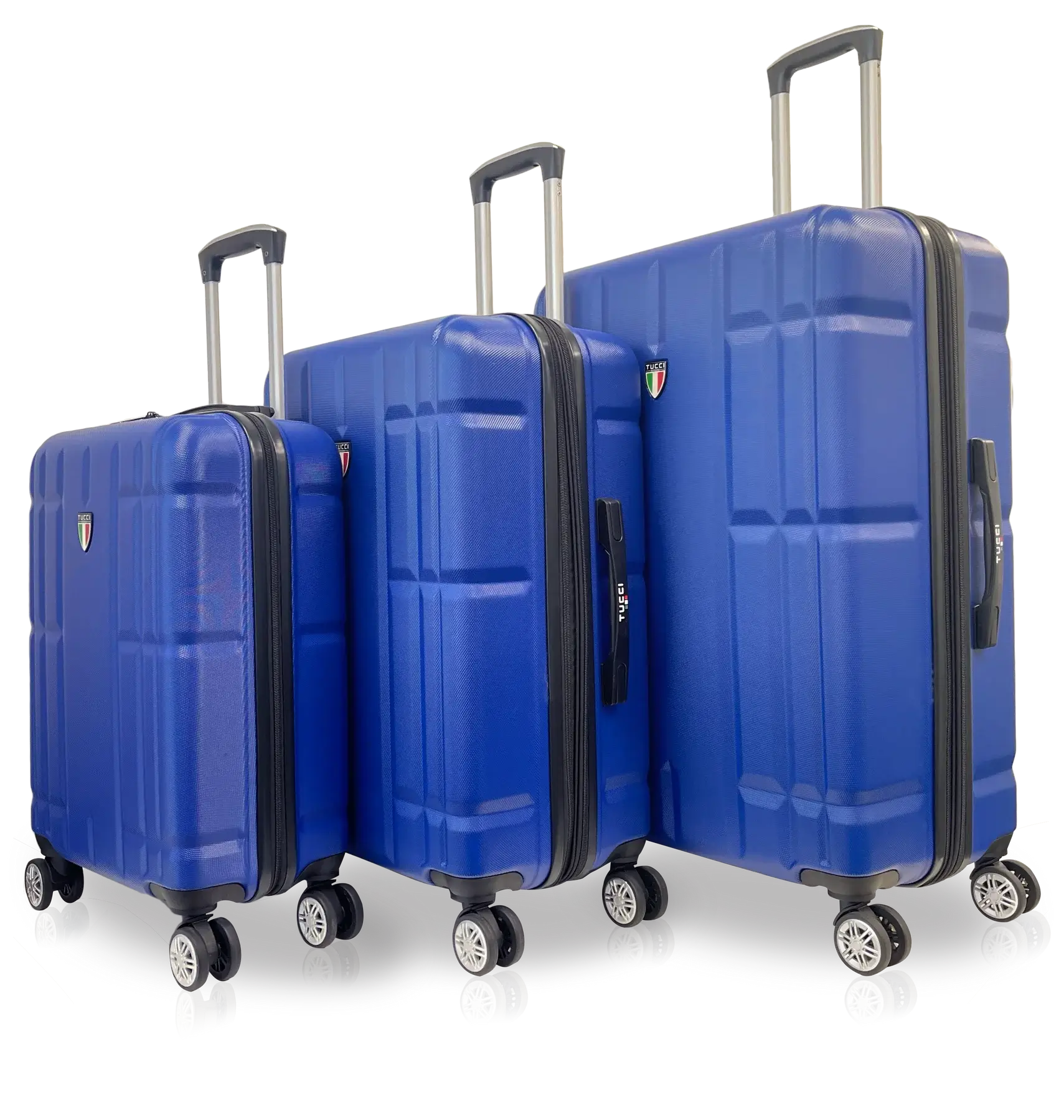 Tucci Italy Spostarsi ABS (20", 24", 28") 3 PC Luggage Suitcase Set - Blue, 3 Piece Set image