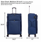 American Traveller 4 Piece Soft side Luggage Set Navy image 12