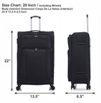 American Traveller 4 Piece Soft side Luggage Set BLK image 11