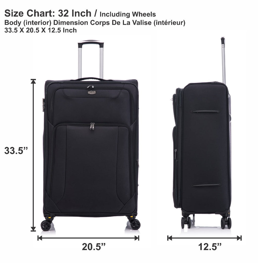 American Traveller 4 Piece Soft side Luggage Set BLK image 13