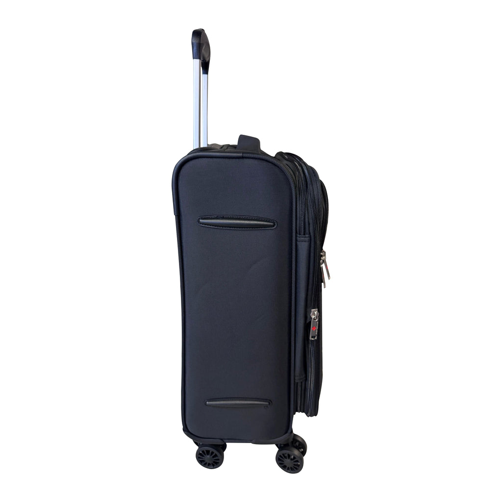 Swiss travel 3 Piece Soft side Luggage Set BLK image 4