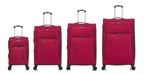 American Traveller 4 Piece Soft side Luggage Set Red image 1