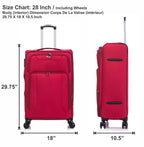 American Traveller 4 Piece Soft side Luggage Set Red image 12