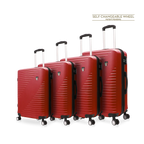 Tucci Italy Percorso (20", 28", 30", 32") Hard Shell Travel Luggage Suitcase - Red, 4 Piece Set image