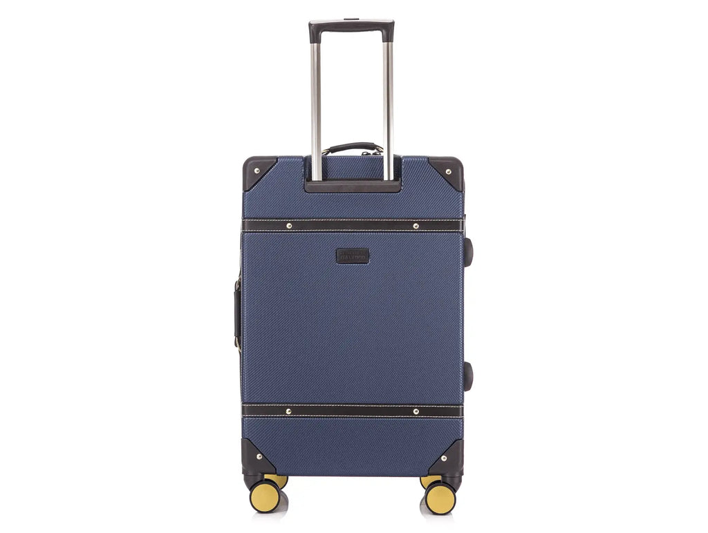 TUCCI Italy Legato Vinchic Vintage Luggage Suitcase Set - Blue/Brown, 28 image