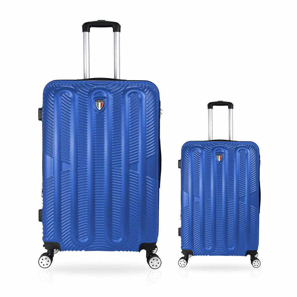 Tucci Italian 2pcs Hard side Luggage Set 30" checked + 20"Carry on image 3