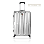 TUCCI Italy SPECIALI 4 Piece (20", 28", 30", 32") Detachable Spinner Wheel Suitcase Set - Silver, 28 image