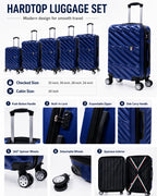 TUCCI Italy SPECIALI 4 Piece Detachable Spinner Wheel Suitcase Set